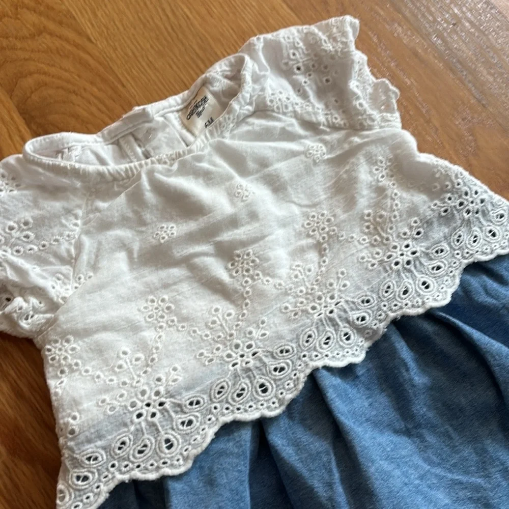 6M OshKosh Denim and Lace Dress